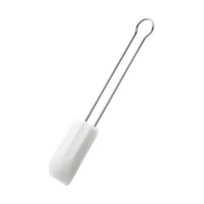 RÖSLE Siliconen pannenschraper, spatel als bak- en keukengereedschap, duurzame siliconen, wit, 26 cm, roestvrij staal 18/10, -30 °C tot +200 °C, vaatwasmachinebestendig RÖSLE Siliconen pannenschraper, spatel als bak- en keukengereedschap, duurzame siliconen, wit, 26 cm, roestvrij staal 18/10, -30 °C tot +200 °C, vaatwasmachinebestendig