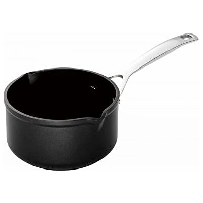 Le Creuset Melkpan van gesmeed aluminium, 16 cm, antraciet/zilver, 51109160010002 Le Creuset Melkpan van gesmeed aluminium, 16 cm, antraciet/zilver, 51109160010002