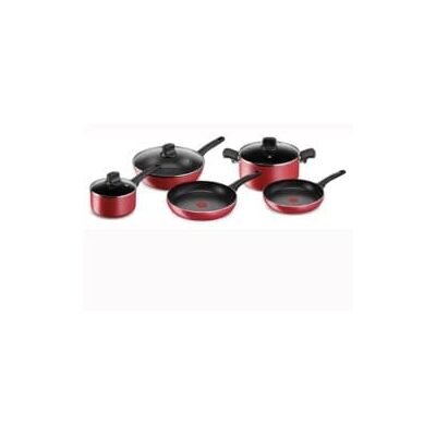 Lagostina Mediterrane keuken pannenset met antiaanbaklaag van aluminium, 8-delig, kookgerei voor inductie, gas en oven, thermo-signaal, ergonomische handgrepen van bakeliet Lagostina Mediterrane keuken pannenset met antiaanbaklaag van aluminium, 8-delig, kookgerei voor inductie, gas en oven, thermo-signaal, ergonomische handgrepen van bakeliet