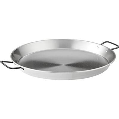 Garcima Paella-pan van gepolijst staal, grijs, 45 cm, 1 stuk Garcima Paella-pan van gepolijst staal, grijs, 45 cm, 1 stuk