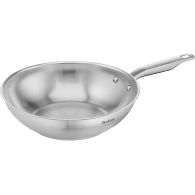 Tefal Virtuoso E49219-28 cm Wok-pan van hoogwaardig rvs, niet geseald, geborsteld oppervlak, ovenbestendig tot 250 °C Tefal Virtuoso E49219-28 cm Wok-pan van hoogwaardig rvs, niet geseald, geborsteld oppervlak, ovenbestendig tot 250 °C