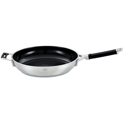 RÖSLE Silence Pro ProCeraPlus Braadpan, diameter 32 cm, anti-aanbaklaag, robuust, hittebestendig tot 260 graden, keramische coating, roestvrij staal 18/10, zilver/zwart, 60 RÖSLE Silence Pro ProCeraPlus Braadpan, diameter 32 cm, anti-aanbaklaag, robuust, hittebestendig tot 260 graden, keramische coating, roestvrij staal 18/10, zilver/zwart, 60