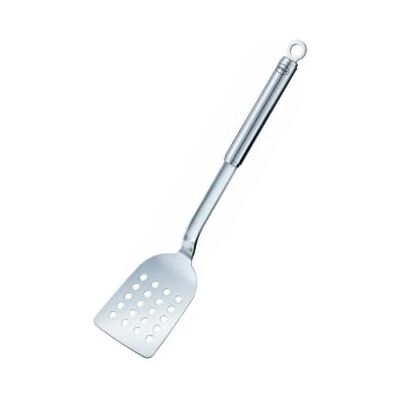RÖSLE Pannenkoekenschep, geperforeerd, afgerond lemmet en ronde handgreep, spatel voor het omdraaien van pannenkoeken, roestvrij staal 18/10, vaatwasmachinebestendig, zilvertinten RÖSLE Pannenkoekenschep, geperforeerd, afgerond lemmet en ronde handgreep, spatel voor het omdraaien van pannenkoeken, roestvrij staal 18/10, vaatwasmachinebestendig, zilvertinten
