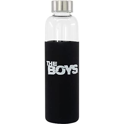 Stor The Boys waterfles van borosilicaatglas met siliconen hoes, 585 ml Stor The Boys waterfles van borosilicaatglas met siliconen hoes, 585 ml