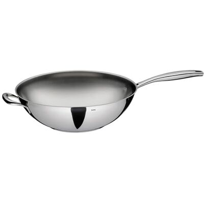 kela 10193 Wok, roestvrij staal 18/10 met glanzende afwerking, geschikt voor inductie, Ø 32 cm, Flavoria kela 10193 Wok, roestvrij staal 18/10 met glanzende afwerking, geschikt voor inductie, Ø 32 cm, Flavoria