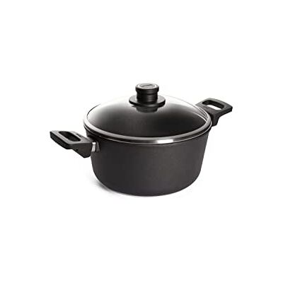 Woll Induction Line Professionele kookpan van gegoten aluminium, met antiaanbaklaag en deksel voor inductiekookplaten, 24 cm, 4,5 l Woll Induction Line Professionele kookpan van gegoten aluminium, met antiaanbaklaag en deksel voor inductiekookplaten, 24 cm, 4,5 l