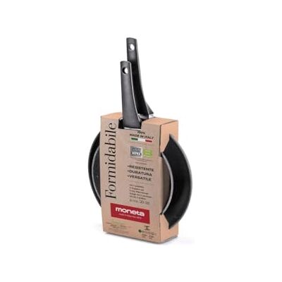 Moneta Formidabile Stone Set van 2 pannen met antiaanbaklaag, 20-26 cm, ook voor inductie, 100% Made in Italy Moneta Formidabile Stone Set van 2 pannen met antiaanbaklaag, 20-26 cm, ook voor inductie, 100% Made in Italy