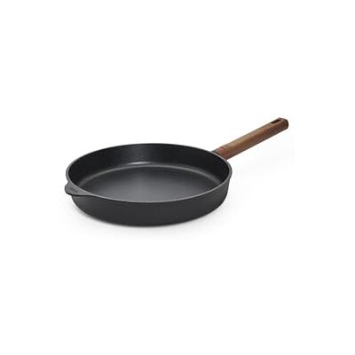 Woll Eco Logic QXR inductieve gietijzeren koekenpan, diameter 28 cm, hoogte 5 cm, met sterk en duurzaam houten handvat, geschikt voor alle warmtebronnen, PFAS-vrij, antiaanbaklaag, gietijzer Woll Eco Logic QXR inductieve gietijzeren koekenpan, diameter 28 cm, hoogte 5 cm, met sterk en duurzaam houten handvat, geschikt voor alle warmtebronnen, PFAS-vrij, antiaanbaklaag, gietijzer