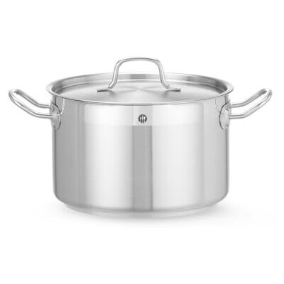 HENDI Profi Line steelpan met deksel, 7 l, Ø 240 x H 150 mm HENDI Profi Line steelpan met deksel, 7 l, Ø 240 x H 150 mm