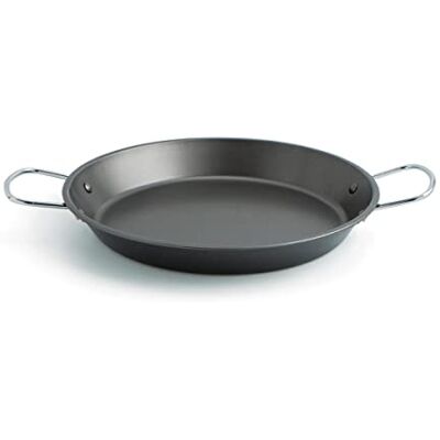 Quid 7559019 Paella-pan, 34 cm, 6 Senia schalen, kleur: zwart, 45 x 34 x 6 cm Quid 7559019 Paella-pan, 34 cm, 6 Senia schalen, kleur: zwart, 45 x 34 x 6 cm