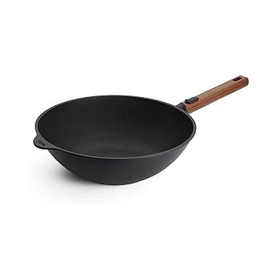Woll Eco Logic QXR inductieve wok, diameter 30 cm, hoogte 10 cm, met duurzame afneembare houten handgreep, geschikt voor alle warmtebronnen, PFAS-vrij, anti-aanbaklaag, gegoten aluminium Woll Eco Logic QXR inductieve wok, diameter 30 cm, hoogte 10 cm, met duurzame afneembare houten handgreep, geschikt voor alle warmtebronnen, PFAS-vrij, anti-aanbaklaag, gegoten aluminium