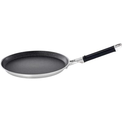 RÖSLE SILENCE PRO crêpes pan, hoogwaardige braadpan met krasbestendige premium antiaanbaklaag ProResist roestvrij staal 18/10, geschikt voor inductie, vaatwasmachinebestendig RÖSLE SILENCE PRO crêpes pan, hoogwaardige braadpan met krasbestendige premium antiaanbaklaag ProResist roestvrij staal 18/10, geschikt voor inductie, vaatwasmachinebestendig