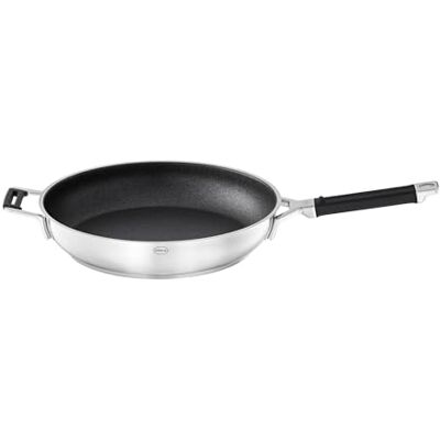 RÖSLE SILENCE PRO ProResist Koekenpan, pan met krasbestendige premium anti-aanbaklaag, siliconen handvat, 32 cm, roestvrij staal 18/10, geschikt voor inductie, vaatwasmachinebestendig RÖSLE SILENCE PRO ProResist Koekenpan, pan met krasbestendige premium anti-aanbaklaag, siliconen handvat, 32 cm, roestvrij staal 18/10, geschikt voor inductie, vaatwasmachinebestendig