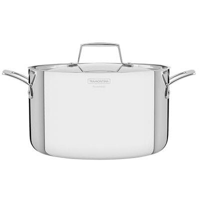 Tramontina Grano Vleespan, diameter 20 cm, 3,5 liter, roestvrij staal, geschikt voor inductie, ovenvast Tramontina Grano Vleespan, diameter 20 cm, 3,5 liter, roestvrij staal, geschikt voor inductie, ovenvast