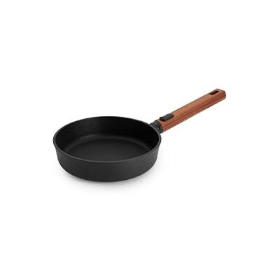 Woll Eco Logic QXR platte pan Ø 20 cm met afneembaar houten handvat PFAS-vrije anti-aanbakpan ovenbestendig inductiekookpan koekenpan Woll Eco Logic QXR platte pan Ø 20 cm met afneembaar houten handvat PFAS-vrije anti-aanbakpan ovenbestendig inductiekookpan koekenpan
