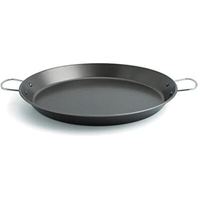 Quid 7559021 Paella-pan, 42 cm, 10 delen, Senia, kleur: zwart, 54,1 x 42,2 x 4,5 cm Quid 7559021 Paella-pan, 42 cm, 10 delen, Senia, kleur: zwart, 54,1 x 42,2 x 4,5 cm