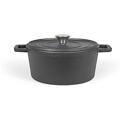 Livoo , MEP139 Ronde gietijzeren braadpan, zwart, 24 cm, inhoud: 4 l, geschikt voor alle warmtebronnen Livoo , MEP139 Ronde gietijzeren braadpan, zwart, 24 cm, inhoud: 4 l, geschikt voor alle warmtebronnen