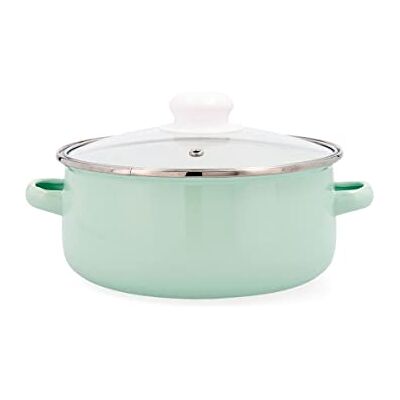 Quid Cocco Steelpan van geëmailleerd staal, 20 cm, 2,3 l, wit Quid Cocco Steelpan van geëmailleerd staal, 20 cm, 2,3 l, wit