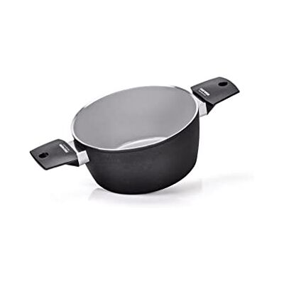 Moneta Futura steelpan 20 cm, FineGres natuurlijke coating (NO PFAS), ook voor inductie. 100% Made in Italy Moneta Futura steelpan 20 cm, FineGres natuurlijke coating (NO PFAS), ook voor inductie. 100% Made in Italy
