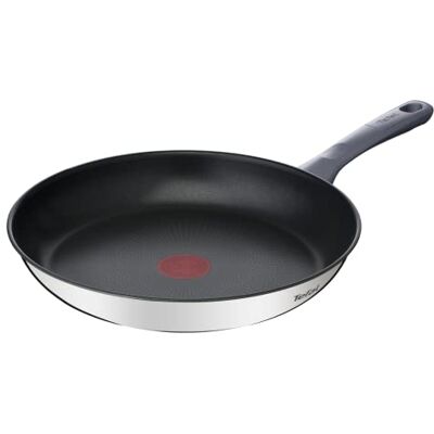 Tefal G7130614 dailycook pan, roestvrij staal, 28 cm Robuuste titanium coating, thermo-spot 180 °C, roestvrij staal 18/10, schenkranden, ergonomische handgreep Tefal G7130614 dailycook pan, roestvrij staal, 28 cm Robuuste titanium coating, thermo-spot 180 °C, roestvrij staal 18/10, schenkranden, ergonomische handgreep