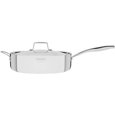 Tramontina Grano 62140300 stoofpan 3-laags roestvrij staal 30 cm 5,6 liter met deksel voor inductie, elektrisch, gas en glaskeramiek Tramontina Grano 62140300 stoofpan 3-laags roestvrij staal 30 cm 5,6 liter met deksel voor inductie, elektrisch, gas en glaskeramiek