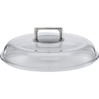 RÖSLE Silence Deksel van borosilicaatglas, hoogwaardig pannendeksel met handvat van roestvrij staal 18/10, 28 cm, maximale temperatuurbestendigheid, 260 °C, vaatwasmachinebestendig RÖSLE Silence Deksel van borosilicaatglas, hoogwaardig pannendeksel met handvat van roestvrij staal 18/10, 28 cm, maximale temperatuurbestendigheid, 260 °C, vaatwasmachinebestendig