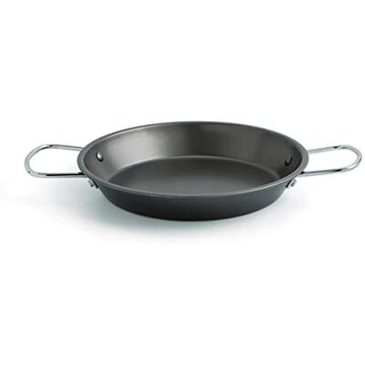 Quid Senia Paella-pan van koolstofstaal en inductie, 26 cm, zwart Quid Senia Paella-pan van koolstofstaal en inductie, 26 cm, zwart