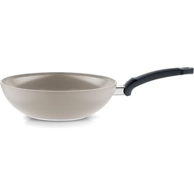Fissler Ceratal Aluminium wok (Ø 28 cm, 3,7 l) keramische braadpan met antiaanbaklaag, hoge rand, PFAS/PTFE-vrij, Made in Germany, inductie Fissler Ceratal Aluminium wok (Ø 28 cm, 3,7 l) keramische braadpan met antiaanbaklaag, hoge rand, PFAS/PTFE-vrij, Made in Germany, inductie