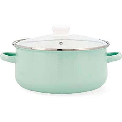 Quid Cocco steelpan van geëmailleerd staal, 24 cm, 3,8 l, wit Quid Cocco steelpan van geëmailleerd staal, 24 cm, 3,8 l, wit