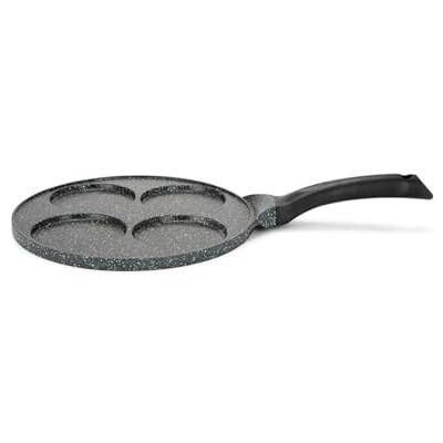 Livoo Pannenkoekenpan MEP148 antiaanbaklaag, Ø 26 cm, 4 inkepingen Ø 10 cm, bakeliethandvat, voor alle warmtebronnen, inclusief inductie Livoo Pannenkoekenpan MEP148 antiaanbaklaag, Ø 26 cm, 4 inkepingen Ø 10 cm, bakeliethandvat, voor alle warmtebronnen, inclusief inductie