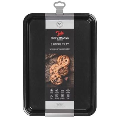 Tala Performance Bakplaat, 34,5 x 24,3 x 2,1 cm, van koolstofstaal, met Eclipse-coating, antiaanbaklaag, voor koekjes, baking en braden, geschikt voor oven, koelkast Tala Performance Bakplaat, 34,5 x 24,3 x 2,1 cm, van koolstofstaal, met Eclipse-coating, antiaanbaklaag, voor koekjes, baking en braden, geschikt voor oven, koelkast