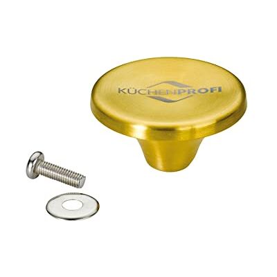 Küchenprofi PROVENCE 0400012900 dekselknop, messingkleurig, Ø 5 cm, roestvrij staal, hittebestendig tot 250 °C, reservegreep voor potten, potten, pannen en meer Küchenprofi PROVENCE 0400012900 dekselknop, messingkleurig, Ø 5 cm, roestvrij staal, hittebestendig tot 250 °C, reservegreep voor potten, potten, pannen en meer