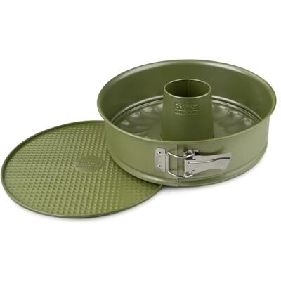 Zenker 7453 Springvorm en savarin, verwisselbaar scharnier, rond, groen, milieuvriendelijk, anti-aanbaklaag, ILAG, carnaubawas, 26 x 7,5 cm Zenker 7453 Springvorm en savarin, verwisselbaar scharnier, rond, groen, milieuvriendelijk, anti-aanbaklaag, ILAG, carnaubawas, 26 x 7,5 cm