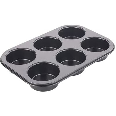 Tala Performance bakvorm voor 6 mini-taartjes met afneembare bodem, 26,8 x 18,4 x 3,38 cm, ronde vorm voor individuele porties en kleine quiches van koolstofstaal, met antiaanbaklaag Tala Performance bakvorm voor 6 mini-taartjes met afneembare bodem, 26,8 x 18,4 x 3,38 cm, ronde vorm voor individuele porties en kleine quiches van koolstofstaal, met antiaanbaklaag