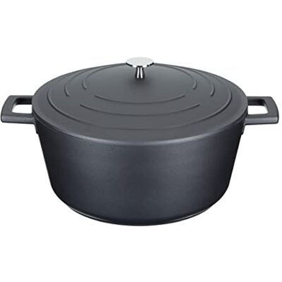 Master Class Cast aluminium ronde braadpan met deksel, 5 liter/28 cm Master Class Cast aluminium ronde braadpan met deksel, 5 liter/28 cm