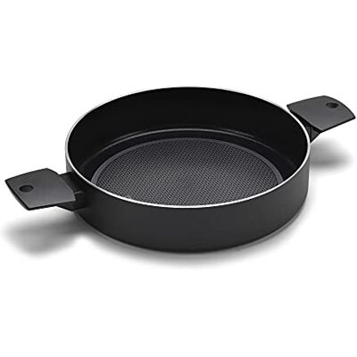 Moneta Recy Steelpan met 2 handgrepen, 28 cm, gerecycled, 64, Lattine, Netinductie, zwart, behuizing van 100% gerecycled aluminium Moneta Recy Steelpan met 2 handgrepen, 28 cm, gerecycled, 64, Lattine, Netinductie, zwart, behuizing van 100% gerecycled aluminium