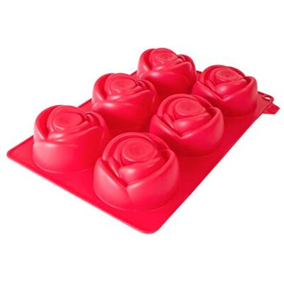 CÉCOA • Siliconen vorm 6 rozen 3D • Anti-aanbaklaag • Gemakkelijk losmaken • Taarten, Cupcakes, Chocolade • Oven, Koelkast, Vriezer • Temperaturen -40°C tot +220°C CÉCOA • Siliconen vorm 6 rozen 3D • Anti-aanbaklaag • Gemakkelijk losmaken • Taarten, Cupcakes, Chocolade • Oven, Koelkast, Vriezer • Temperaturen -40°C tot +220°C
