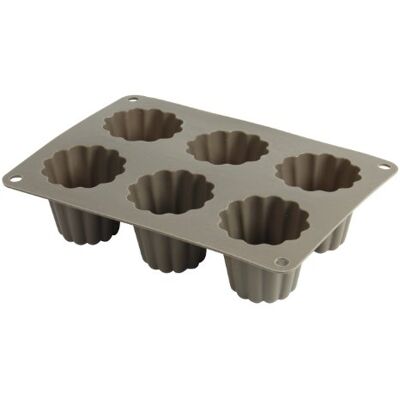 Crealys 513013 bakvorm voor 6 kanalen, siliconen, 20 x 15 x 5 cm, grijs Crealys 513013 bakvorm voor 6 kanalen, siliconen, 20 x 15 x 5 cm, grijs