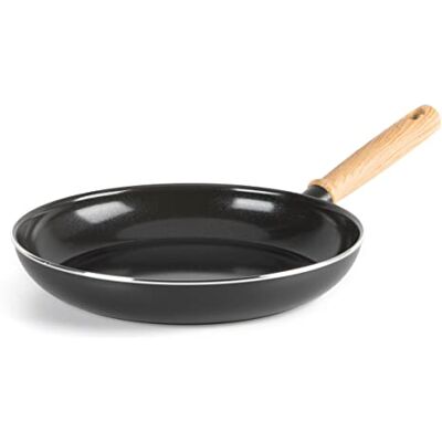 GreenChef Vintage koekenpan van keramiek, antiaanbaklaag, 26 cm, handvat met houten uitstraling, PFAS-vrij, compatibel met inductie, ovenbestendig, vaatwasmachinebestendig, grijs GreenChef Vintage koekenpan van keramiek, antiaanbaklaag, 26 cm, handvat met houten uitstraling, PFAS-vrij, compatibel met inductie, ovenbestendig, vaatwasmachinebestendig, grijs