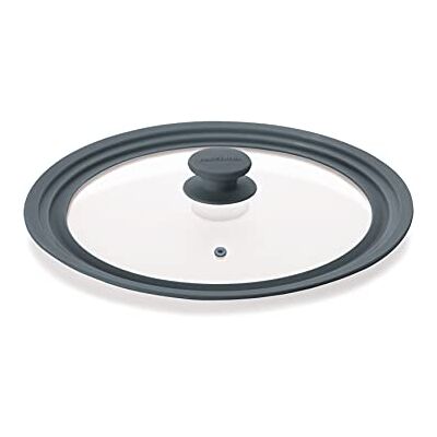 Tescoma Unicover deksel, glas/siliconen, grijs, 28 x 30 x 32 cm Tescoma Unicover deksel, glas/siliconen, grijs, 28 x 30 x 32 cm