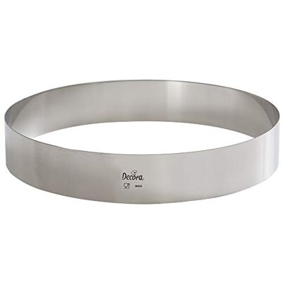 Decora Ronde vorm van roestvrij staal, zilver, 36 x 35 x 4 cm Decora Ronde vorm van roestvrij staal, zilver, 36 x 35 x 4 cm