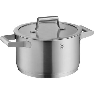 WMF Comfort Line Inductiekan met glazen deksel en schaal van Cromargan roestvrij staal, mat, 20 cm, 3,3 liter WMF Comfort Line Inductiekan met glazen deksel en schaal van Cromargan roestvrij staal, mat, 20 cm, 3,3 liter