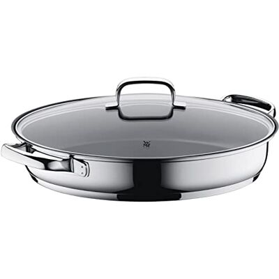 WMF 761506380 Vispan met glazen deksel ovaal 38 x 26 cm WMF 761506380 Vispan met glazen deksel ovaal 38 x 26 cm