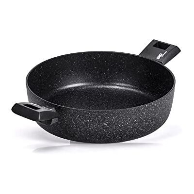 Moneta 0001850228 Etnea pan met 2 handgrepen, 28 cm, zwart Moneta 0001850228 Etnea pan met 2 handgrepen, 28 cm, zwart