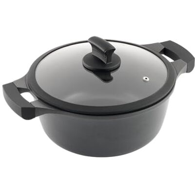 Metaltex XPERT-steelpan van gegoten aluminium, 26 cm, ILAG antiaanbaklaag, 3-laags, volledige inductie, geschikt voor alle soorten keukens, zwart Metaltex XPERT-steelpan van gegoten aluminium, 26 cm, ILAG antiaanbaklaag, 3-laags, volledige inductie, geschikt voor alle soorten keukens, zwart