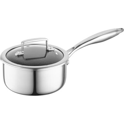 Florina ARISTO Braadpan van roestvrij staal, 16 cm, 1 l, anti-aanbaklaag met honingraateffect, voor alle soorten pannen, hittebestendig deksel, kan in de oven worden gebruikt Florina ARISTO Braadpan van roestvrij staal, 16 cm, 1 l, anti-aanbaklaag met honingraateffect, voor alle soorten pannen, hittebestendig deksel, kan in de oven worden gebruikt