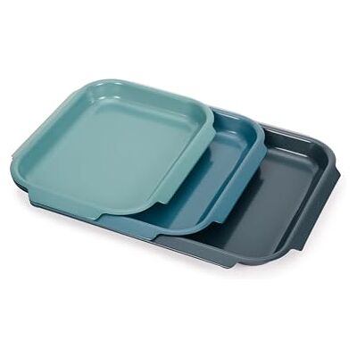 Joseph Joseph Nest™ Kookplatenset, antiaanbaklaag, 3-delig, koolstofstaal, gemakkelijk te trekken, stapelbaar, 10 jaar garantie Joseph Joseph Nest™ Kookplatenset, antiaanbaklaag, 3-delig, koolstofstaal, gemakkelijk te trekken, stapelbaar, 10 jaar garantie