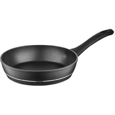 Florina Delux Koekenpan met antiaanbaklaag, diameter 20 cm, aluminium pan, geschikt voor alle soorten inductie, gas, elektrische plaat, softtouch-handgreep, kleur: zwart Florina Delux Koekenpan met antiaanbaklaag, diameter 20 cm, aluminium pan, geschikt voor alle soorten inductie, gas, elektrische plaat, softtouch-handgreep, kleur: zwart