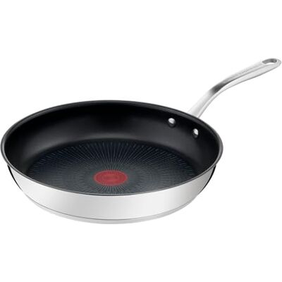 Tefal Pierre Gagnaire H8210623 Braadpan van gecoat roestvrij staal, 28 cm, warmteverdeling, gemaakt in Frankrijk, geklonken handvat, elegant design, voor alle warmtebronnen, inclusief inductie Tefal Pierre Gagnaire H8210623 Braadpan van gecoat roestvrij staal, 28 cm, warmteverdeling, gemaakt in Frankrijk, geklonken handvat, elegant design, voor alle warmtebronnen, inclusief inductie