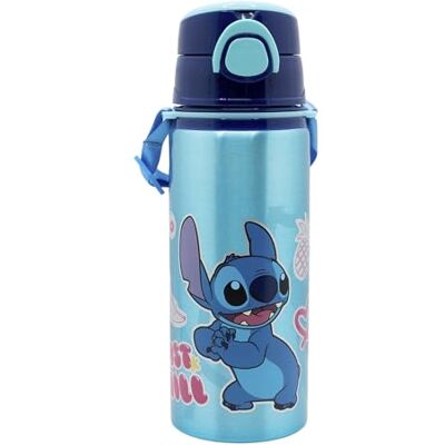 Stor Herbruikbare pop-up fles van aluminium met riem, 730 ml STITCH DRAWING Stor Herbruikbare pop-up fles van aluminium met riem, 730 ml STITCH DRAWING